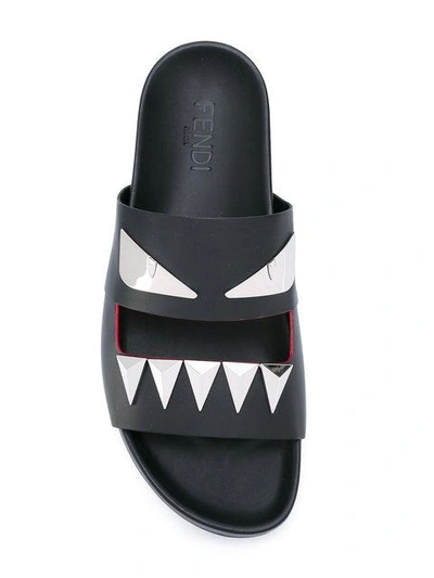 Shop Fendi Monster Slider Sandals