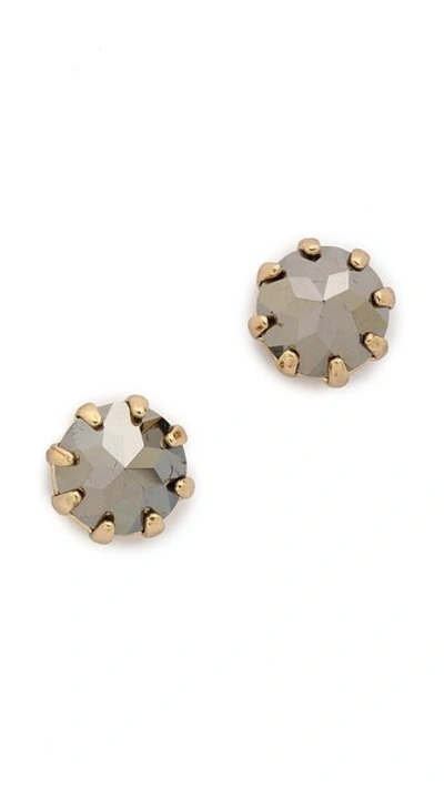 Rebecca Minkoff Rhinestone Stud Earrings In Hematite