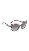 Dolce & Gabbana 56mm Metal Butterfly Sunglasses In Black