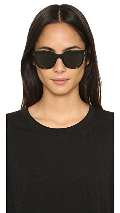 Shop Victoria Beckham The Vb Sunglasses In Black Mono/black