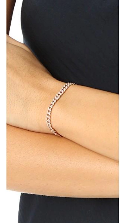 Shop Shay 18k Rose Gold Mini Pave Link Bracelet