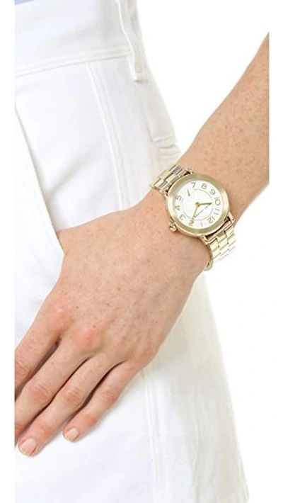 Shop Marc Jacobs New Classic Watch In Gold/white