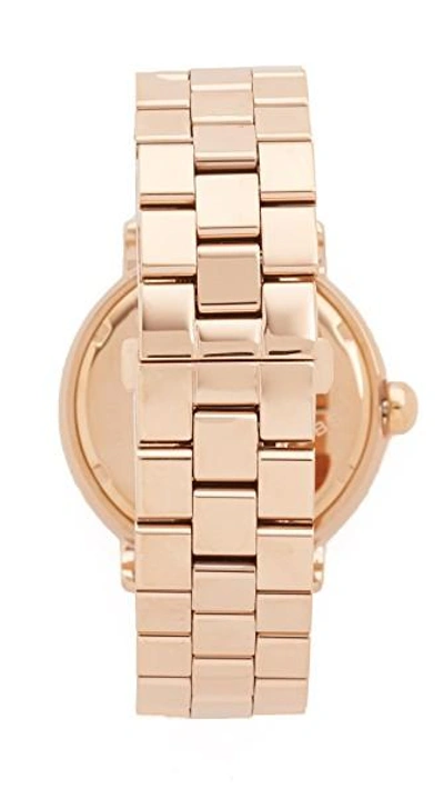 Shop Marc Jacobs New Classic Watch In Rose Gold/white