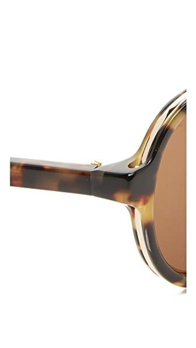 Shop 3.1 Phillip Lim / フィリップ リム Aviator Sunglasses In Tortoiseshell/brown