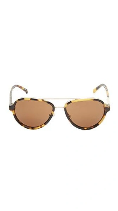 Shop 3.1 Phillip Lim / フィリップ リム Aviator Sunglasses In Tortoiseshell/brown