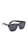 Givenchy 58mm Flat Top Sunglasses - Black/ Grey In Shiny Black/grey