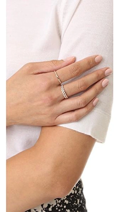 Shop Shay 18k Double Row Diamond Gold Eternity Ring In Rose Gold/white Diamond