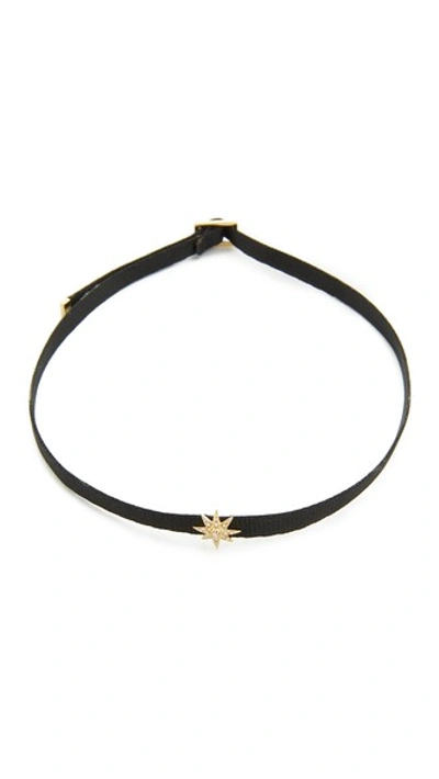 Shop Shay Mini Starburst Choker Necklace In Black/gold