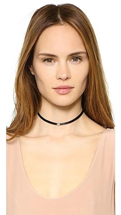 Shop Shay Mini Starburst Choker Necklace In Black/gold