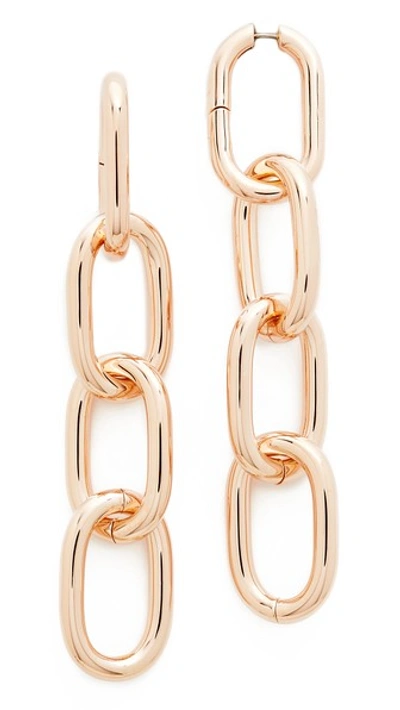 Alexander Wang Four-link Chain Earrings In Rose Gold