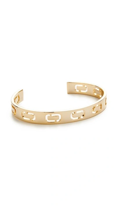 Shop Marc Jacobs Icon Cuff Bracelet In Gold