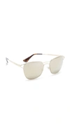 PRADA Double Bridge Mirrored Sunglasses