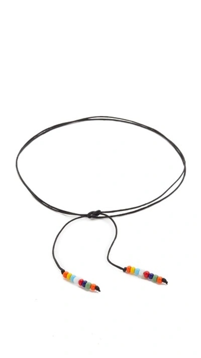All Things Mochi Beaded Thread Choker Necklace In Multi