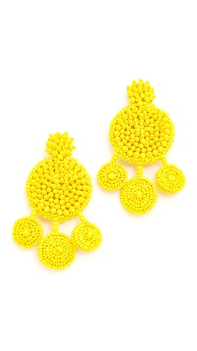 All Things Mochi Spanish Earrings In Yellow