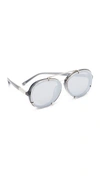 3.1 Phillip Lim / フィリップ リム Women's Mirrored Aviator Sunglasses, 61mm In Silver/silver