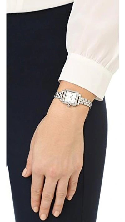 Shop Marc Jacobs Vic Watch In Sterling Silver/silvery White
