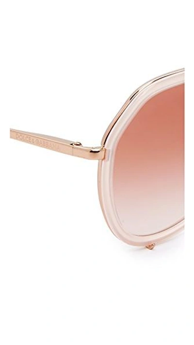 Shop Dolce & Gabbana Aviator Sunglasses In Opal Pink/pink