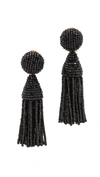 OSCAR DE LA RENTA CLASSIC SHORT TASSEL EARRINGS