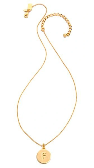 Shop Kate Spade Letter Pendant Necklace In F