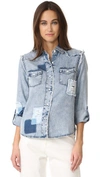 GENERATION LOVE CLARKE BUTTON DOWN WITH PATCHES