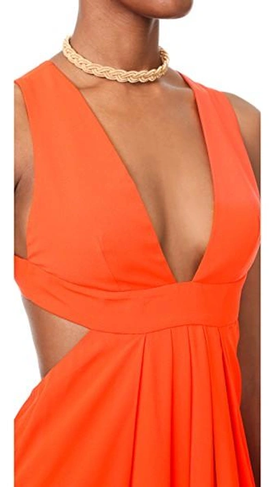 Shop Jill Jill Stuart V Neck Gown In Tangerine