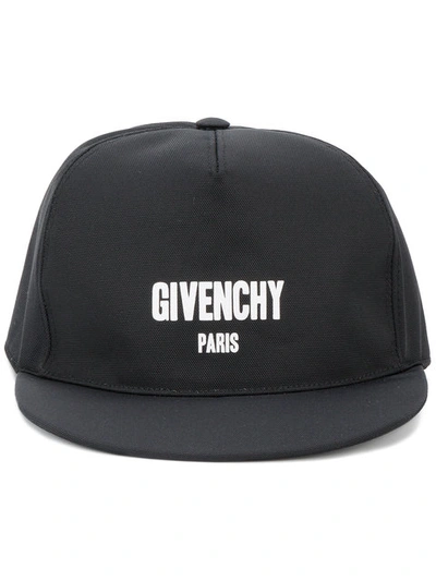 Shop Givenchy Kappe Mit Kontrast-logo In Black