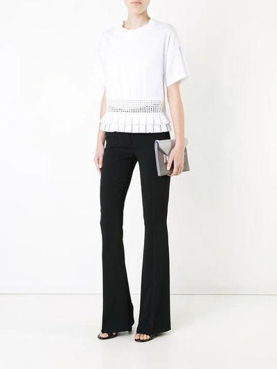 Shop Capucci Flared Fitted Trousers In Black
