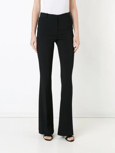 Shop Capucci Flared Fitted Trousers In Black