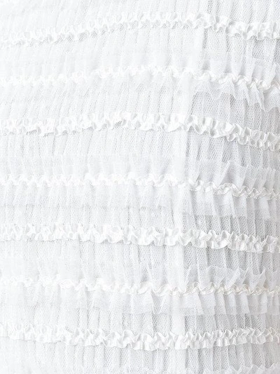 Shop Givenchy Ruffle Embellished Pencil Dress - White