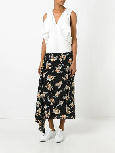 Shop Marni Abstract Print Full Skirt