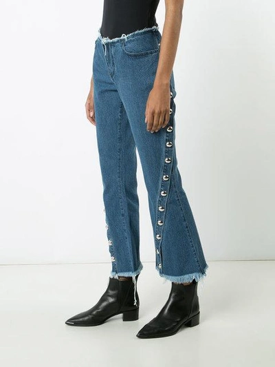 Shop Marques' Almeida Flared Jeans In Stnwsh