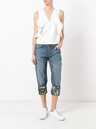 Shop Marni Cropped Jeans In Blue
