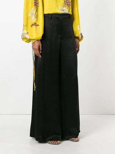 Shop Valentino Palazzo Pants In Black