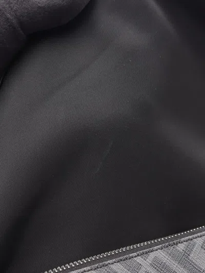 Fendi 2010s Ff Monogram Diagonal Backpack In Black