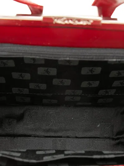Pre-owned Saint Laurent 2000-2012 Leather Frame Backpack In Red