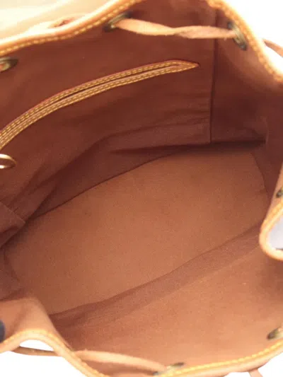 Pre-owned Louis Vuitton 2000 Monogram Montsouris Mm Backpack In Brown