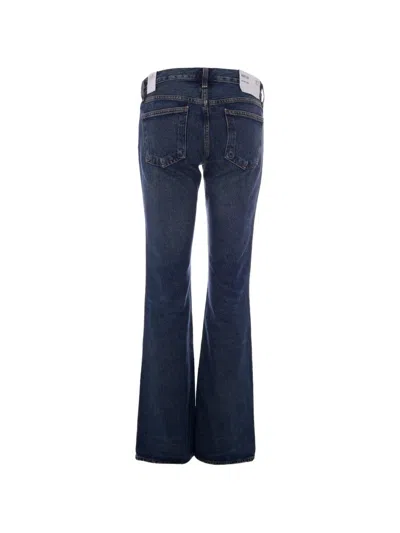 Agolde Jeans Low Rise Boot Combination In Blue