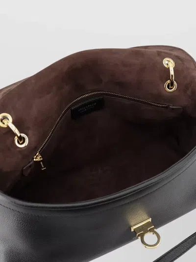 Ferragamo Textured Clutch Bag Adjustable Strap Hardware