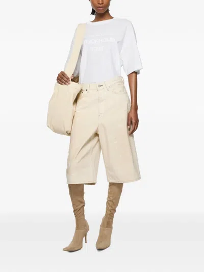 Acne Studios Logo-print T-shirt In White