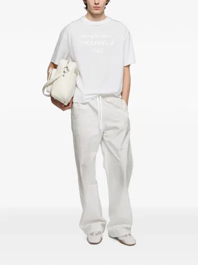 Acne Studios Logo-print T-shirt In White