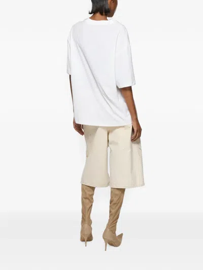 Acne Studios Logo-print T-shirt In White