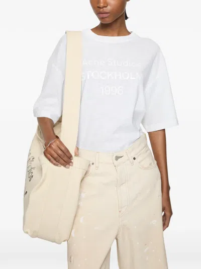 Acne Studios Logo-print T-shirt In White