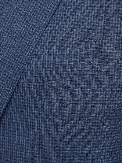 Canali Impeccabile Micro-check Suit In Blue