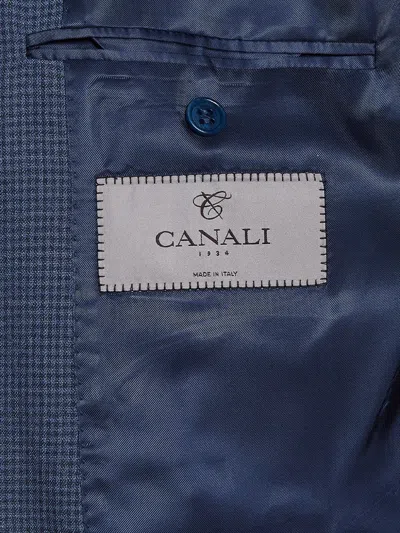 Canali Impeccabile Micro-check Suit In Blue