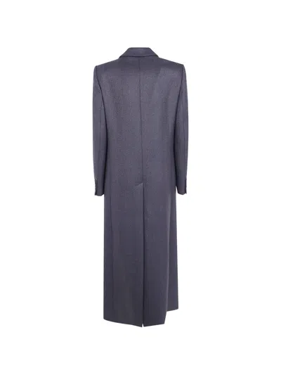 Drhope Herringbone Single-breasted Coat In Gray