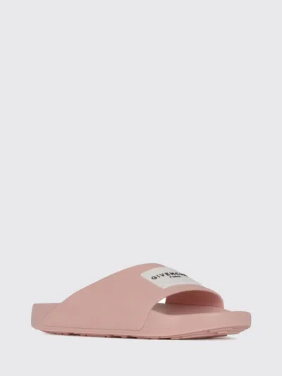 Givenchy Rubber Slippers Open Toe Flat Sole In Pink