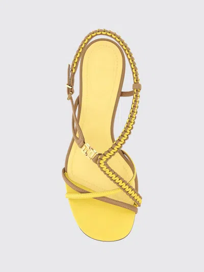 Fendi Color-block Lamb Leather Heel Sandal In Multi