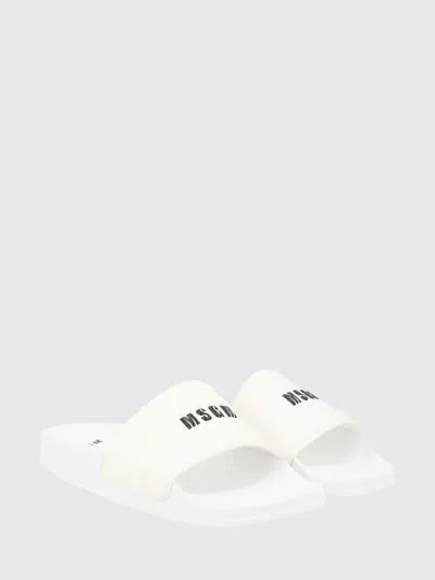 Msgm Slide Con Logo In White