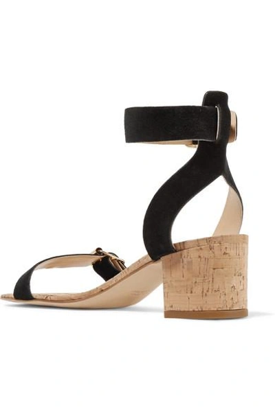 Shop Atp Atelier Carmen Suede And Cork Sandals