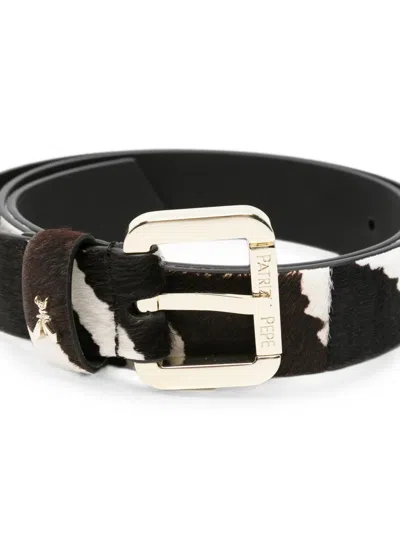 Patrizia Pepe Zebra-print Belt In Multi